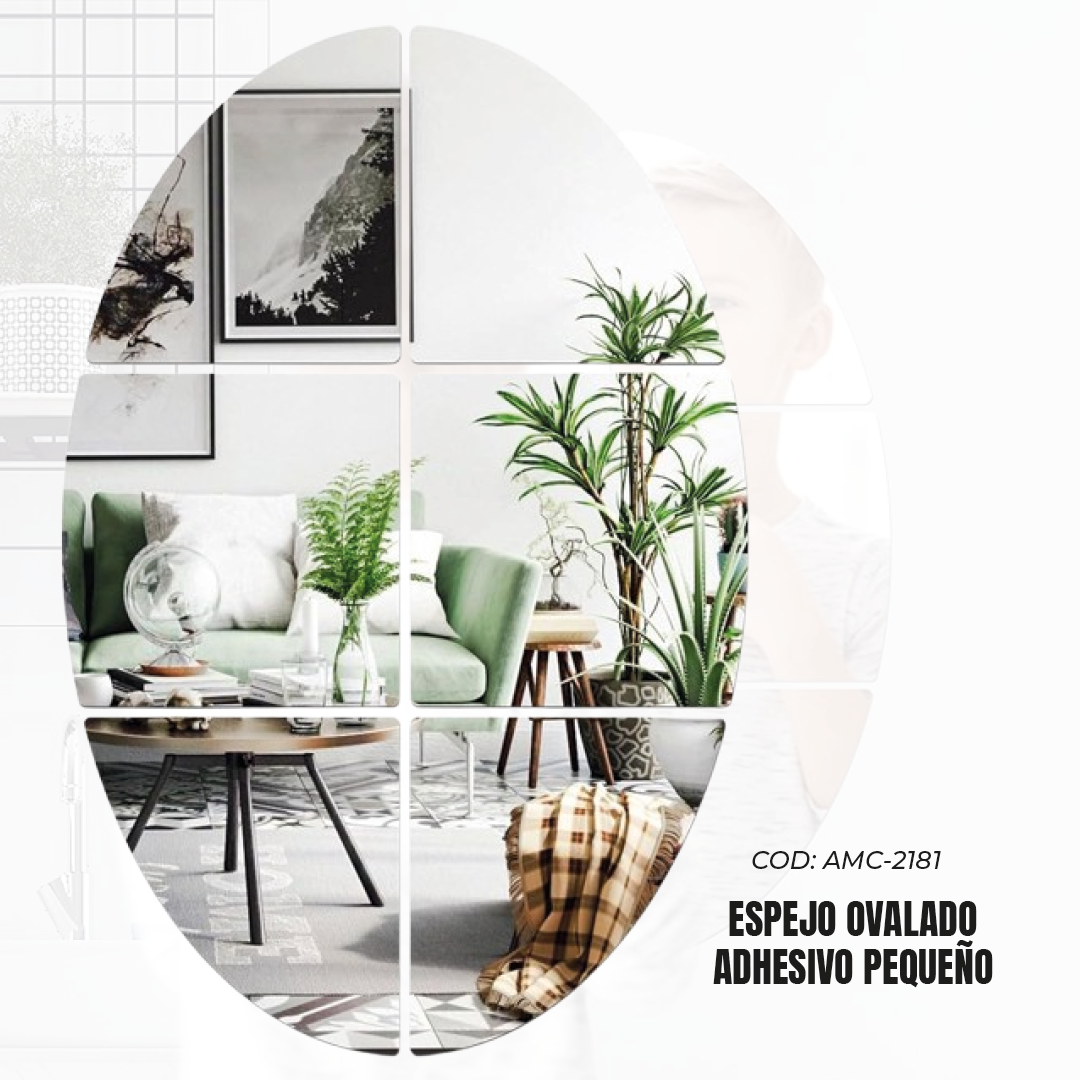 ESPEJO OVALADO ADHESIVO PEQUEÑO